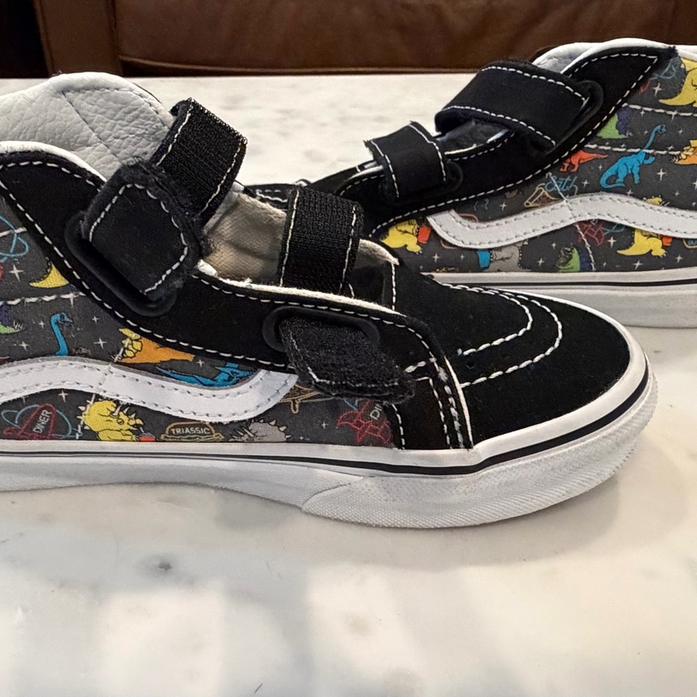 Vans Kids Dinosaur Print - High-Top Sneakers  Size: 2.5Y US Kids - Picture 6 of 7